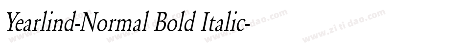 Yearlind-Normal Bold Italic字体转换